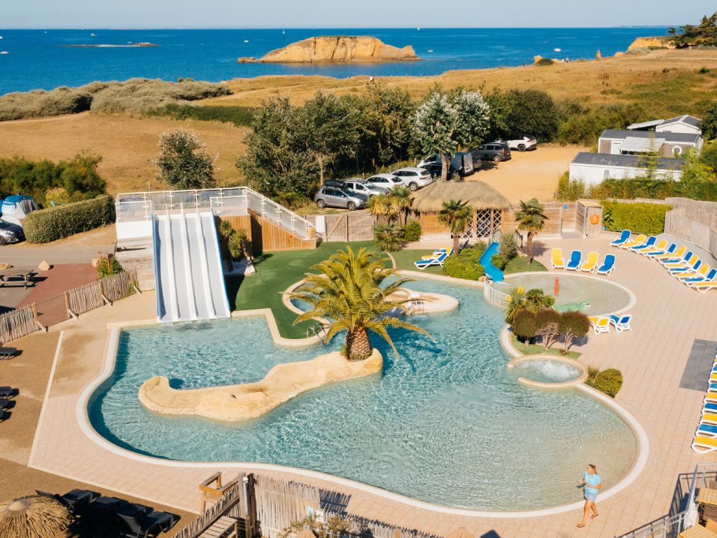 vue espace aquatique camping Morbihan