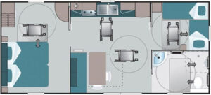Plan du Mobilhome Hélios PMR
