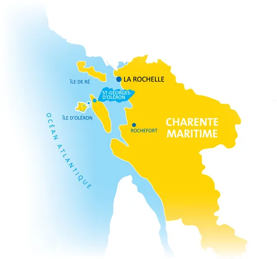 Situation Campings Chadotel - carte Charente Maritime - Ile d'Oléron